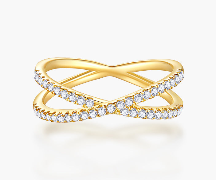 thumbnail image 2 of MINDDHA 14K Gold/White Gold Plated Infinity Eternity Band   Cubic Zirconia Ring For Weddingsilver Rings Gold Rings For Women   2mm Band Size 4 12 14188052 2 of 11