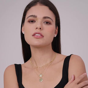 Layered Coin Pendant Necklace