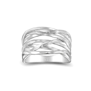 Overlapping Rings For Women - Silver Band