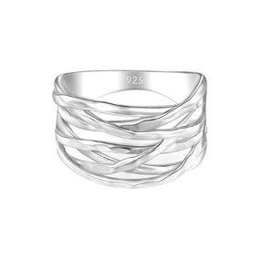 Overlapping Rings For Women - Silver Band